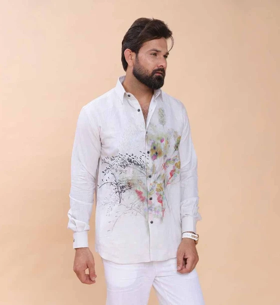 Petal Stain Full Sleeve Shirt